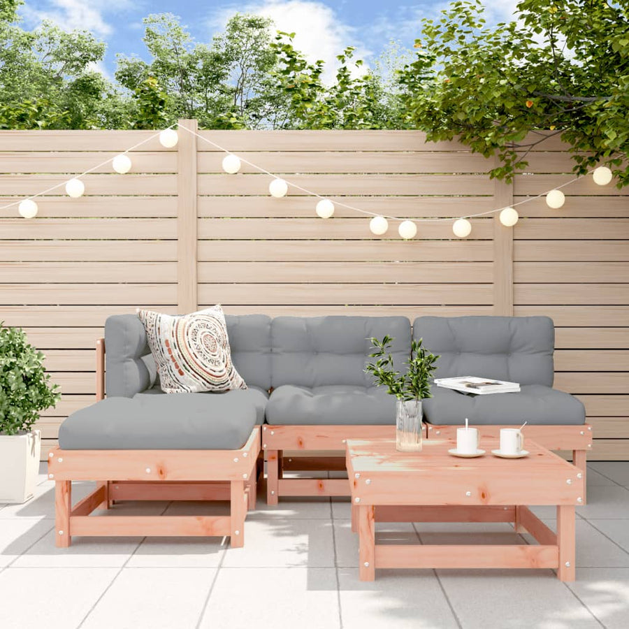 5-delige Loungeset massief douglashout Natuurlijk douglashout