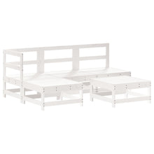 5-delige Loungeset massief grenenhout wit Wit