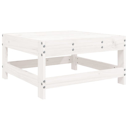 5-delige Loungeset massief grenenhout wit Wit