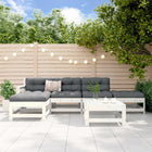 -Delige Loungeset Massief Grenenhout Wit