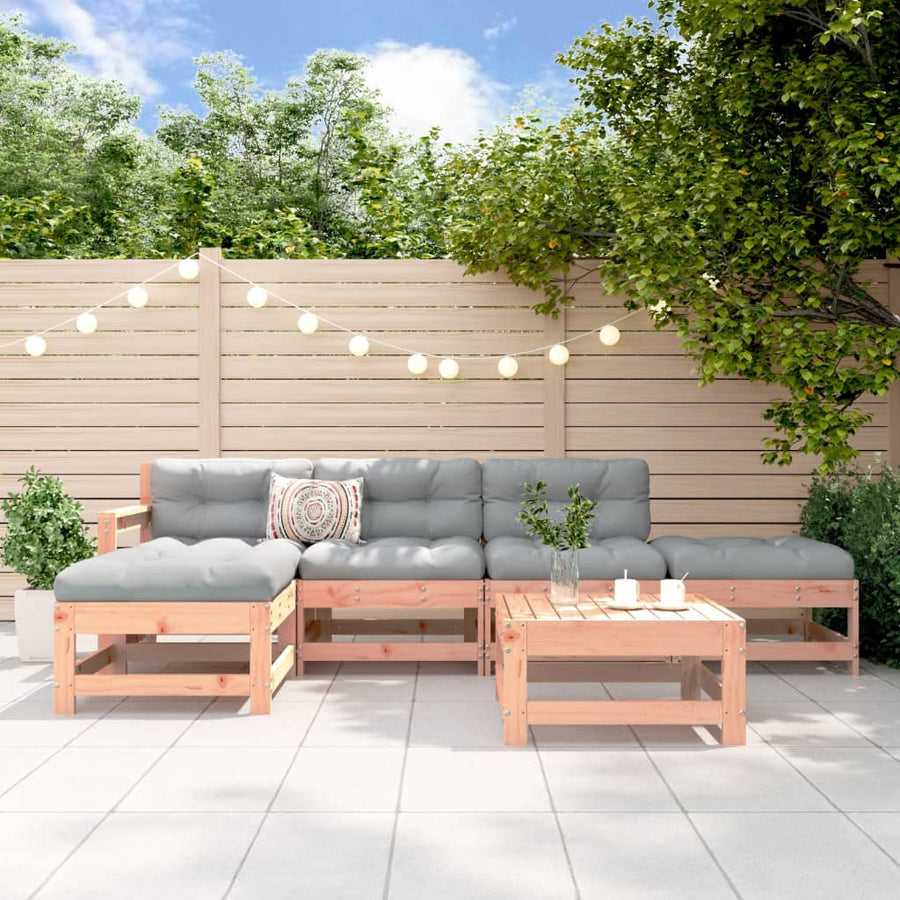 -Delige Loungeset Massief Douglashout Natuurlijk douglashout