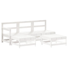 -Delige Loungeset Massief Grenenhout Wit