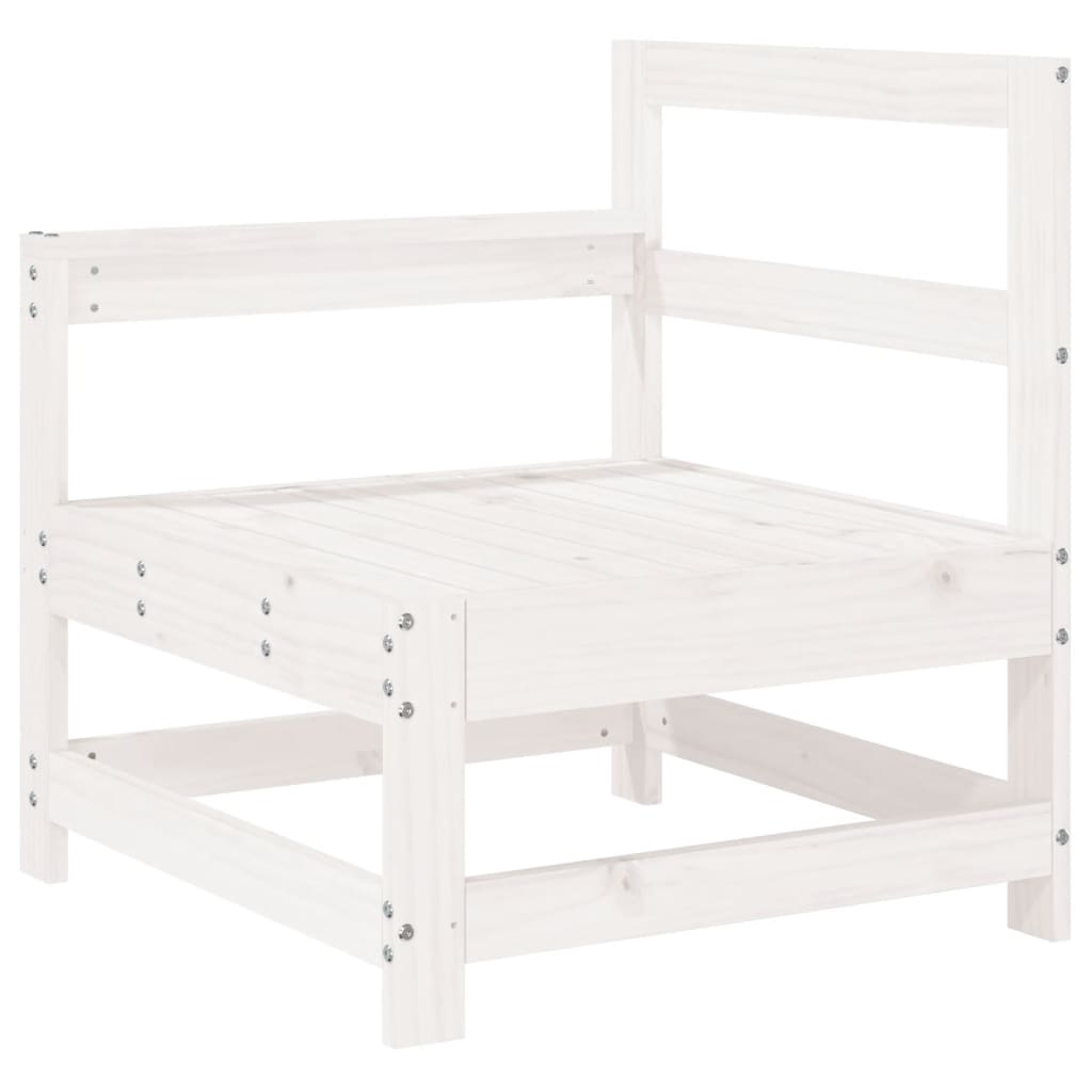 -Delige Loungeset Massief Grenenhout Wit