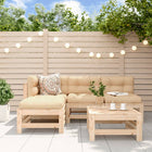 Loungeset massief grenenhout 5-delig