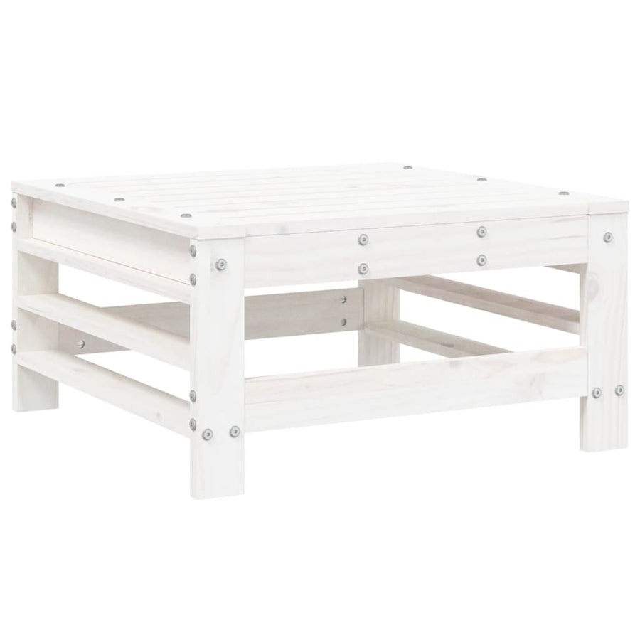 -Delige Loungeset Massief Grenenhout Wit Wit grenenhout