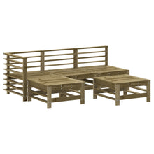 5-delige Loungeset geïmpregneerd grenenhout Naturel geïmpregneerd
