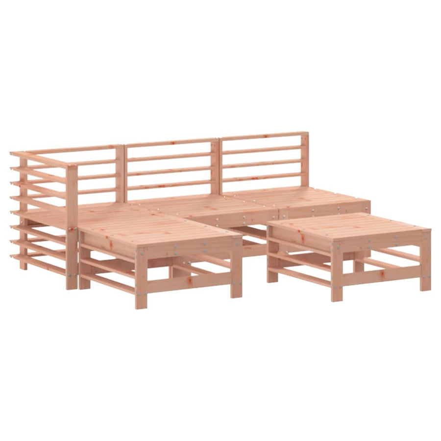 -Delige Loungeset Massief Douglashout Natuurlijk douglashout