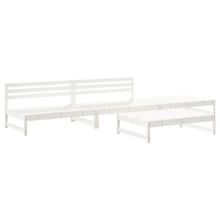 -Delige Loungeset Massief Grenenhout Wit Wit grenenhout