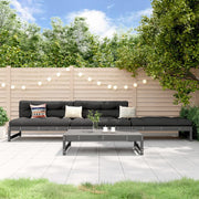 Loungeset massief grenenhout 4-delig grijs
