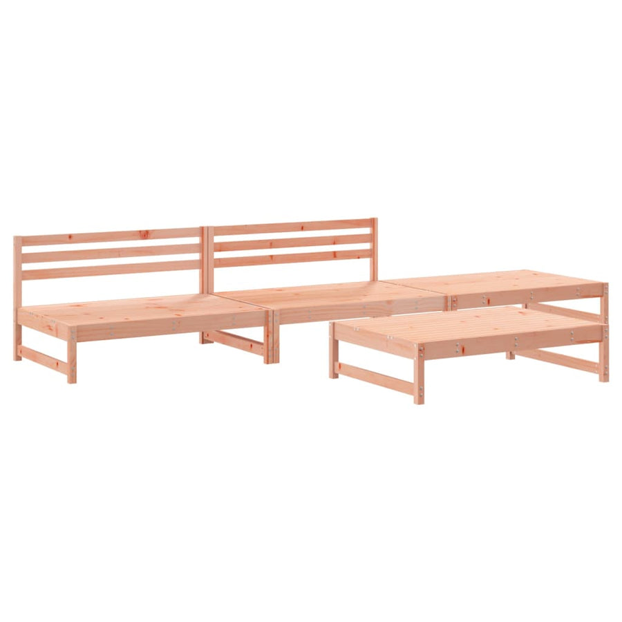 -Delige Loungeset Massief Douglashout Natuurlijk douglashout
