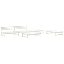 5-delige Loungeset massief grenenhout wit Wit