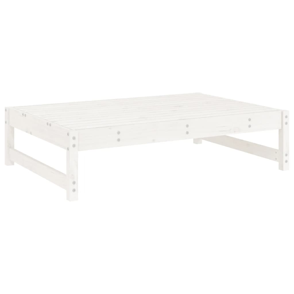 5-delige Loungeset massief grenenhout wit Wit