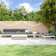 5-piece Lounge Set Solid Pinewood White