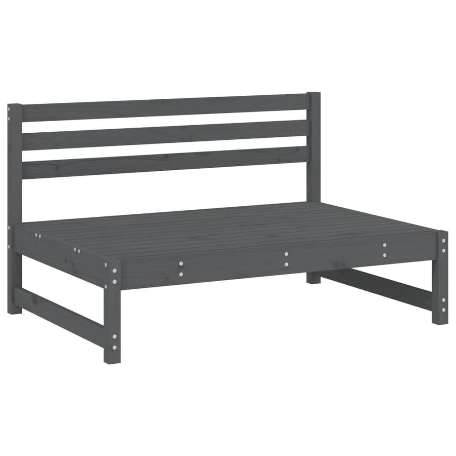 5-delige Loungeset massief grenenhout grijs Grijs