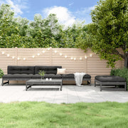 5-piece Lounge Set Solid Pine Wood Grey