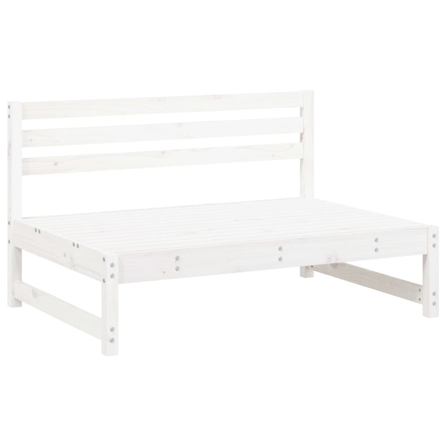 -Delige Loungeset Massief Grenenhout Wit