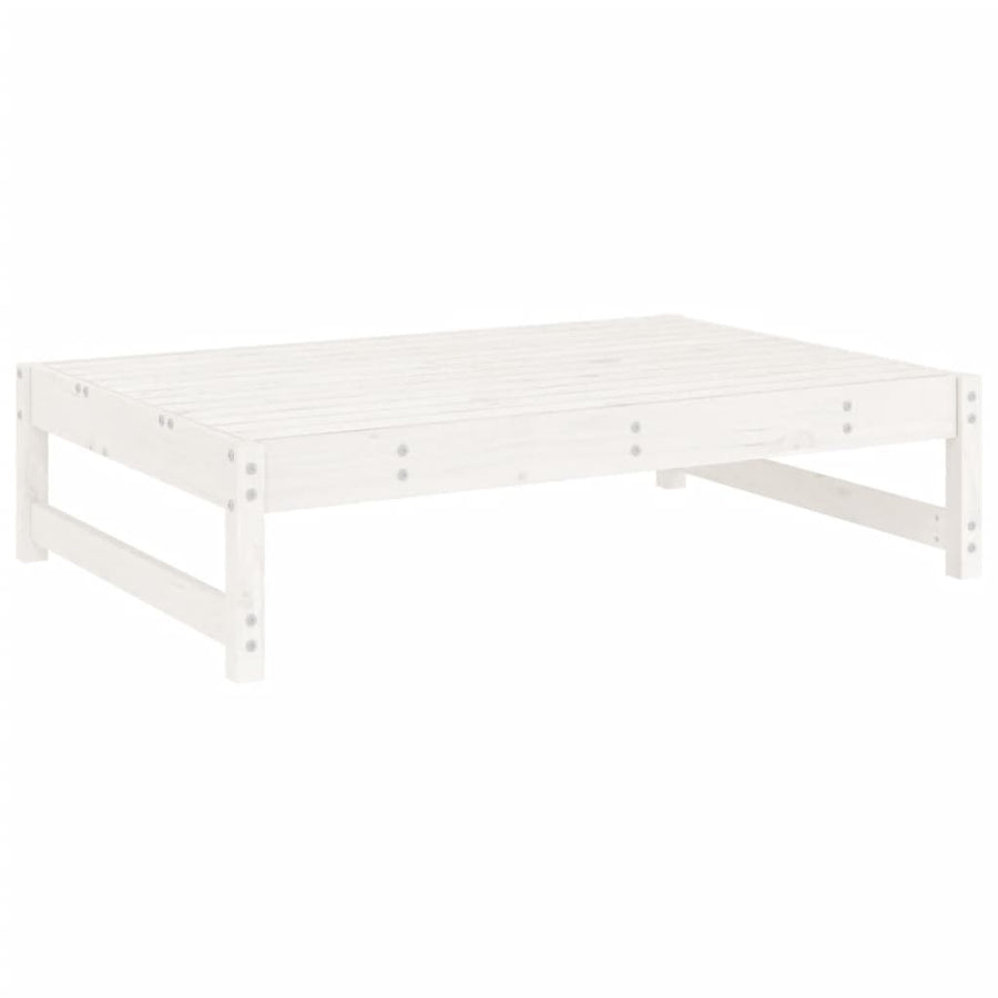 -Delige Loungeset Massief Grenenhout Wit