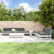 Loungeset 6-delig massief grenenhout wit