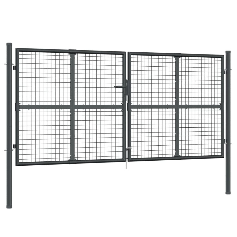 Poort Draadgaas 300X175 Cm Staal Antracietkleurig