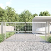 Tuinpoort gaas 300x175 cm zilver gegalvaniseerd staal