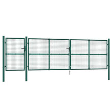 Tuinpoort Gaas En Gegalvaniseerd Staal 500 x 175 cm Groen