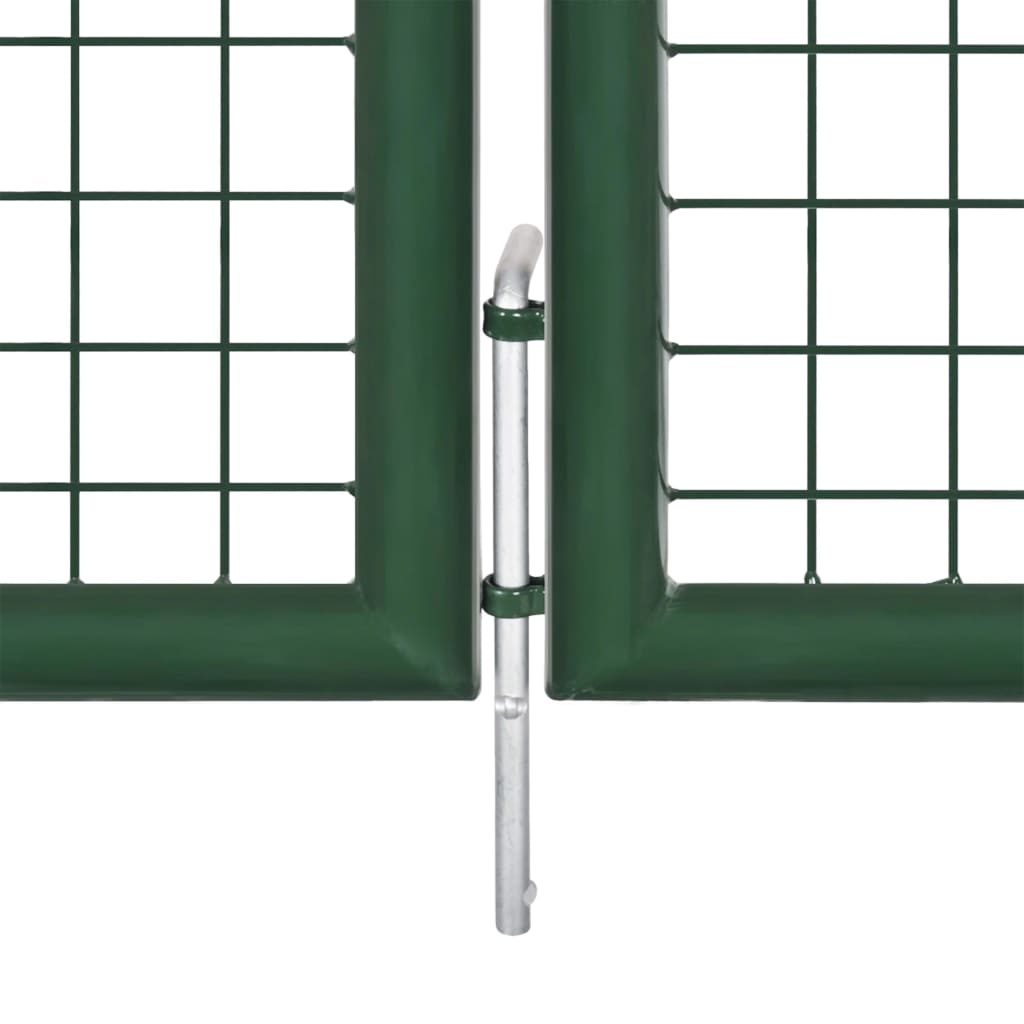 Tuinpoort Gaas En Gegalvaniseerd Staal 500 x 175 cm Groen