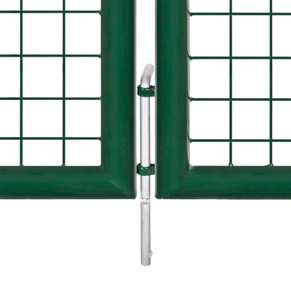 Tuinpoort Gaas En Gegalvaniseerd Staal 500 x 175 cm Groen