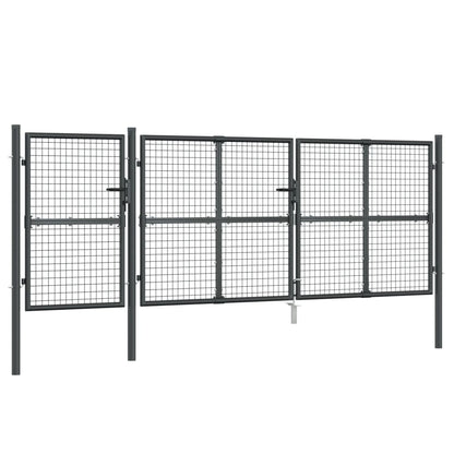 Tuinpoort 400x175 cm gaas en gegalvaniseerd staal antraciet 400 x 175 cm Antraciet