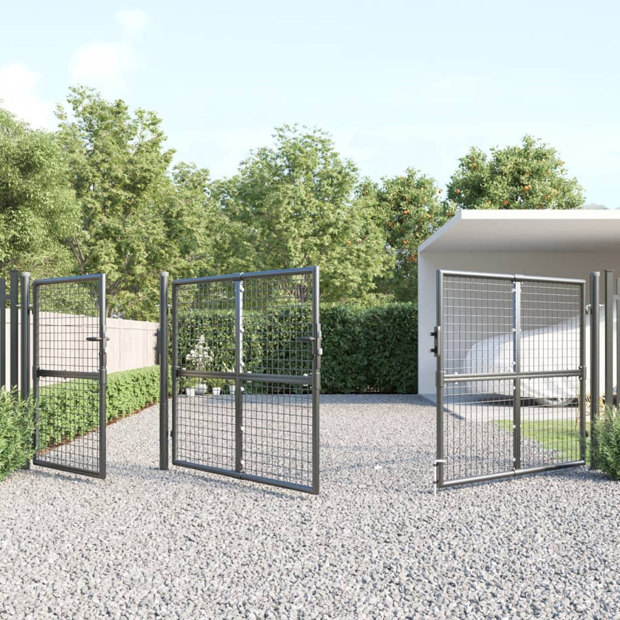Tuinpoort 400x175 cm gaas en gegalvaniseerd staal antraciet 400 x 175 cm Antraciet
