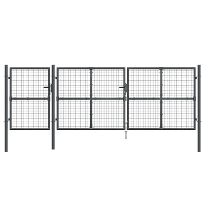 Tuinpoort 400x175 cm gaas en gegalvaniseerd staal antraciet 400 x 175 cm Antraciet