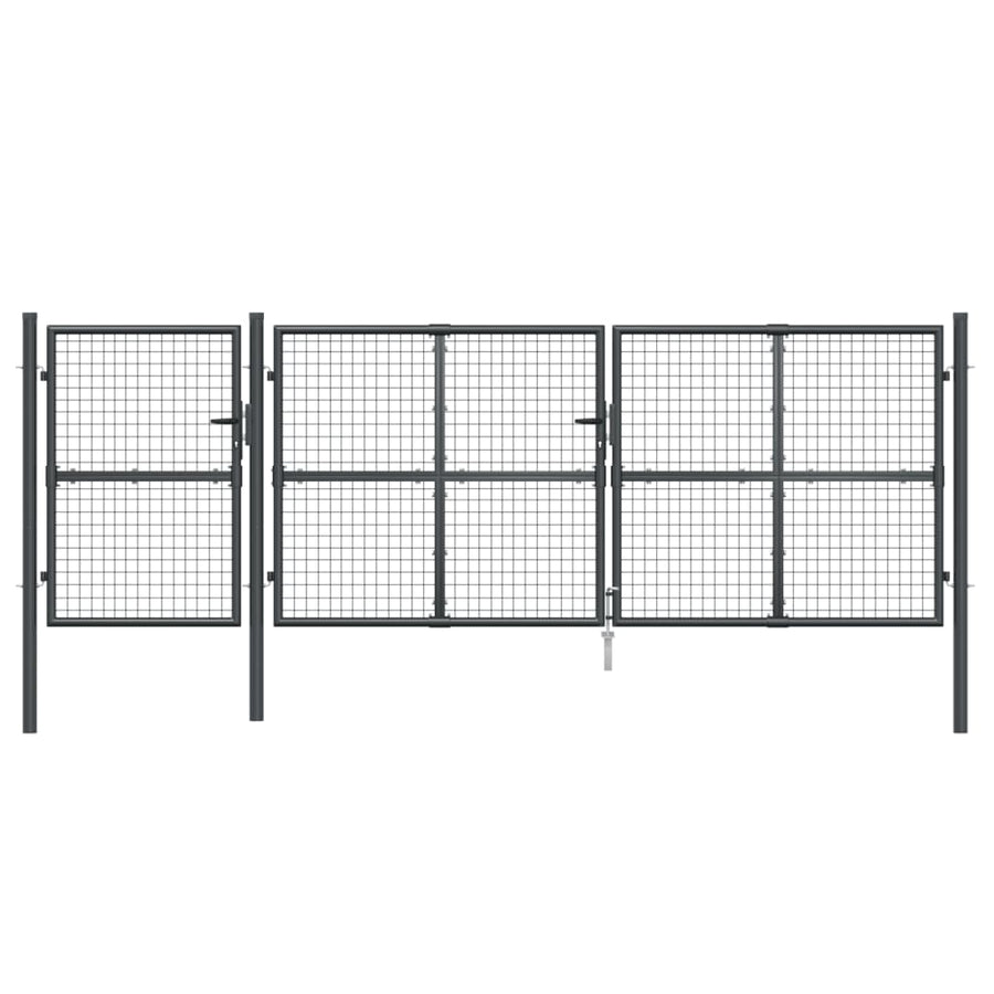 Tuinpoort 400x175 cm gaas en gegalvaniseerd staal antraciet 400 x 175 cm Antraciet
