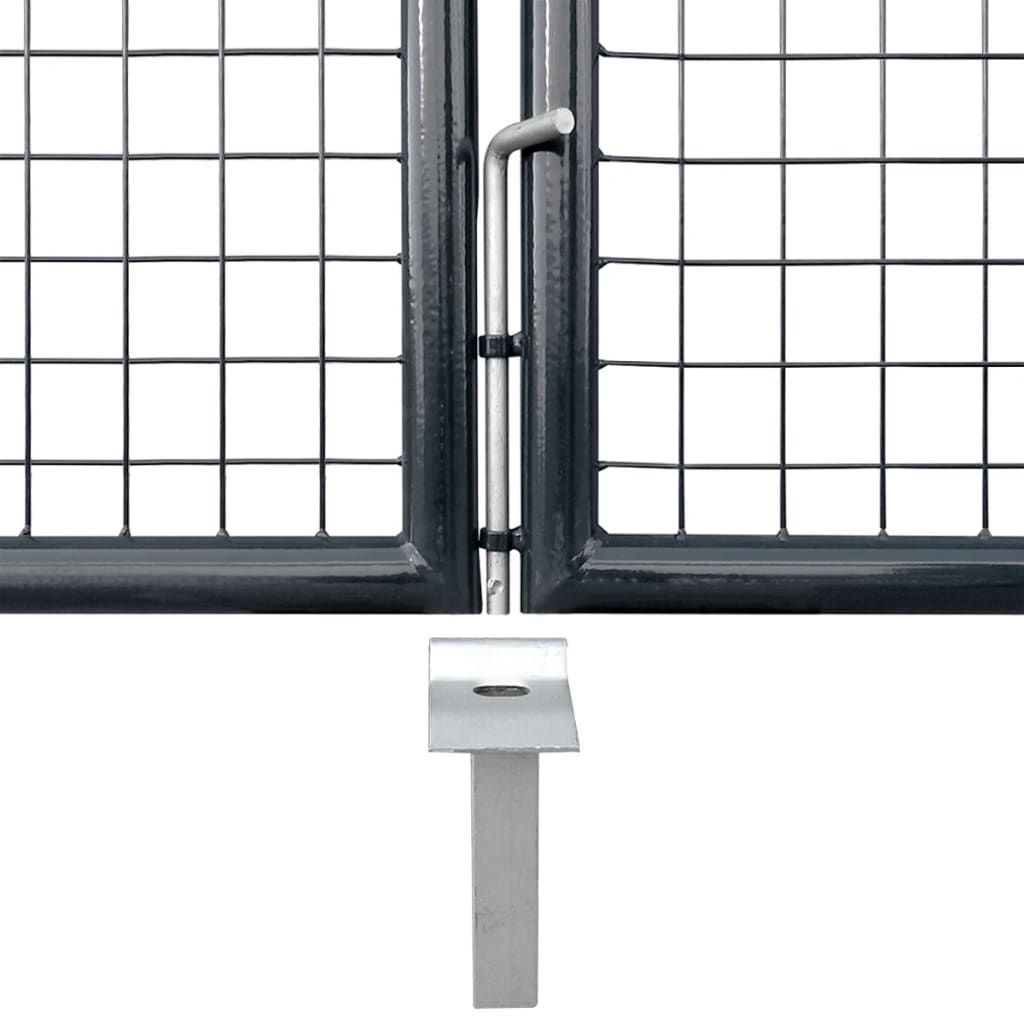 Tuinpoort 400x175 cm gaas en gegalvaniseerd staal antraciet 400 x 175 cm Antraciet