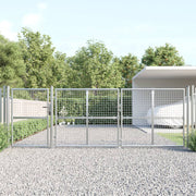 Tuinhek gaas 400x125 cm zilver gegalvaniseerd staal