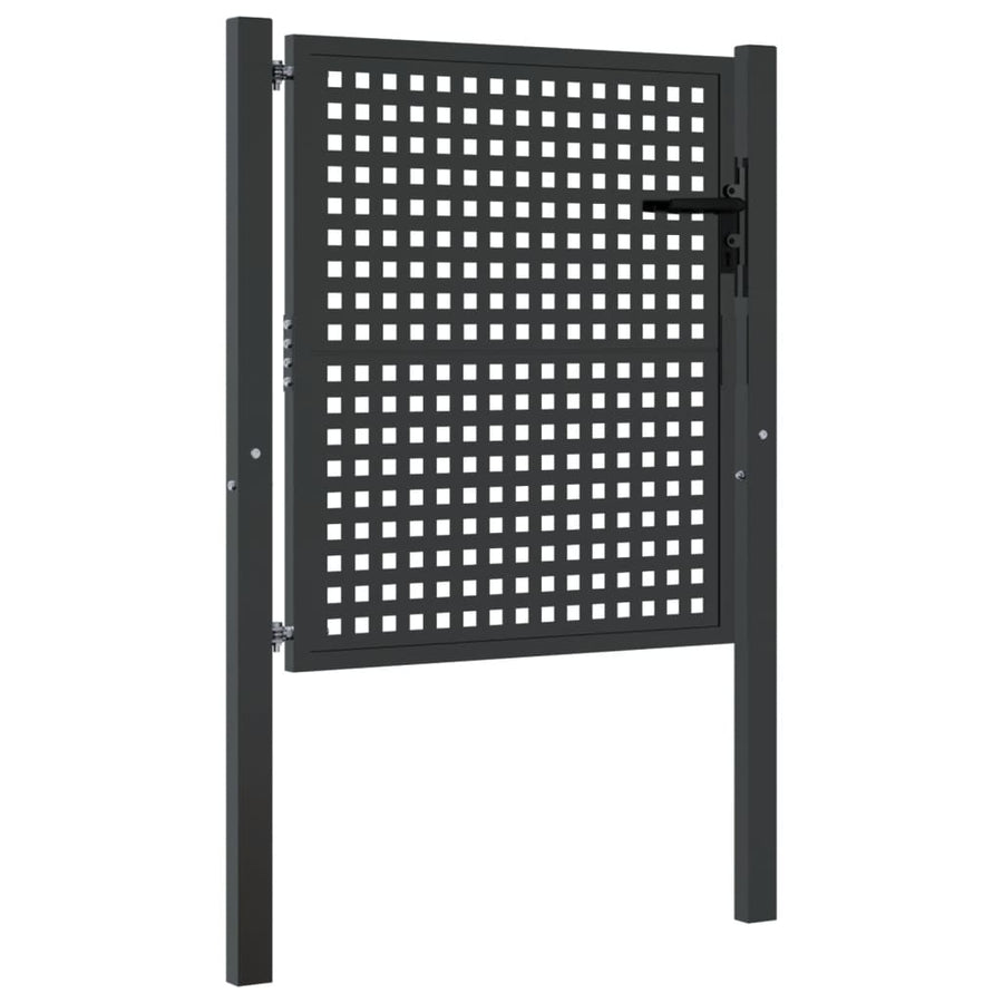Tuinpoort Antraciet Staal 100 x 100 cm