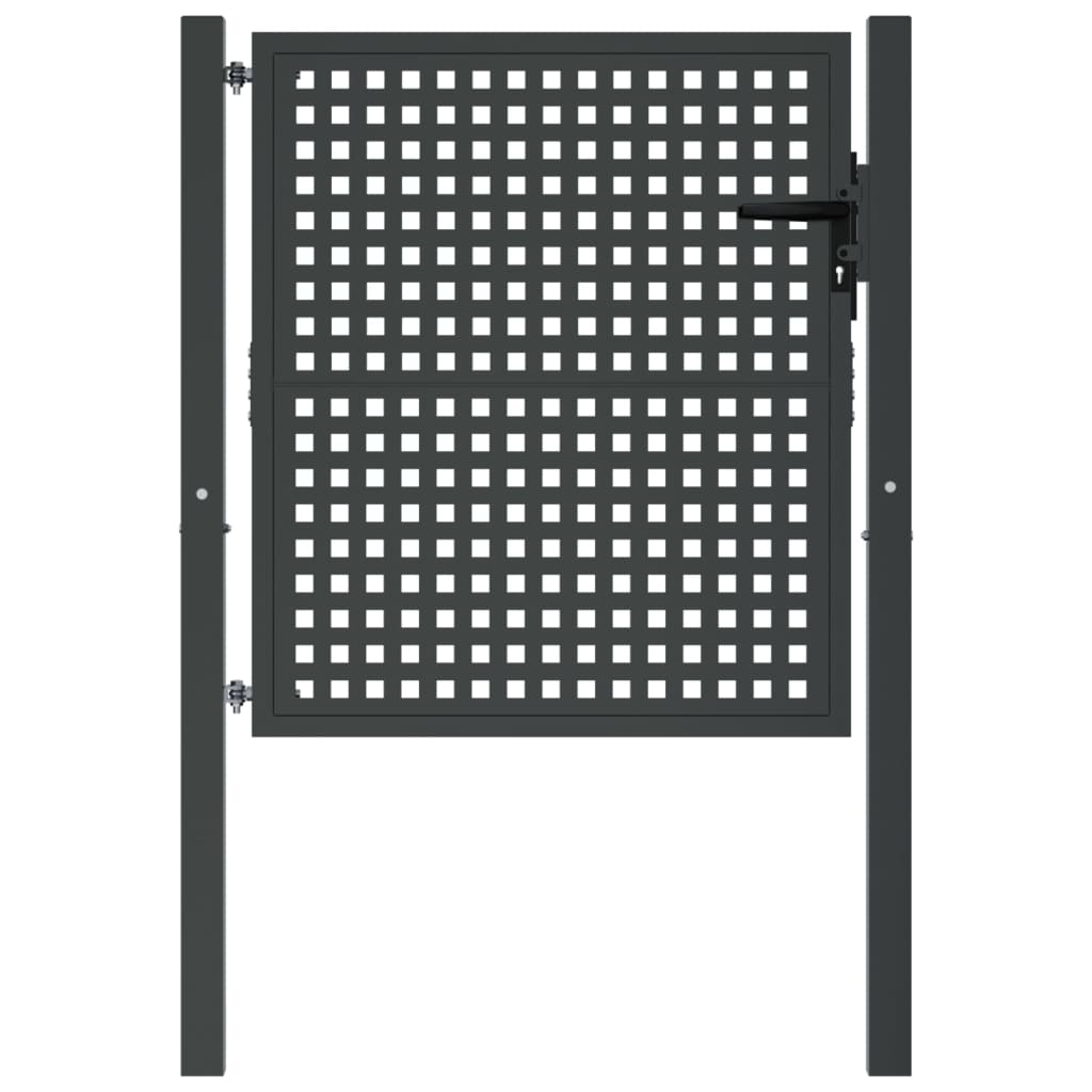 Tuinpoort Antraciet Staal 100 x 100 cm