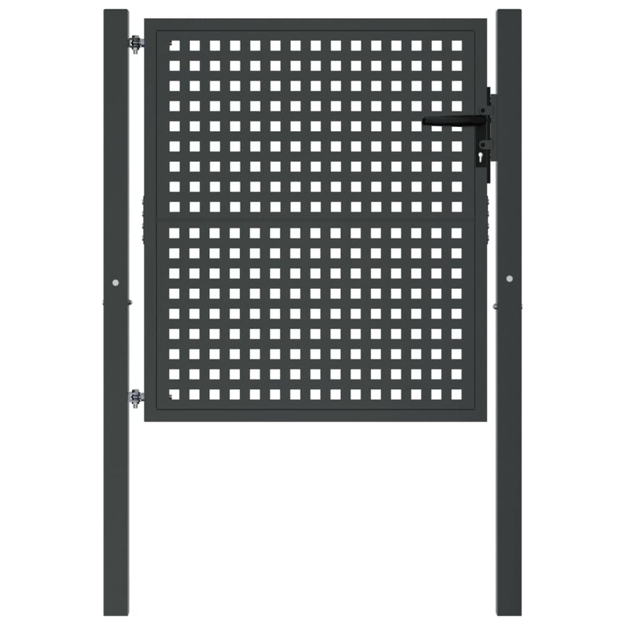 Tuinpoort Antraciet Staal 100 x 100 cm