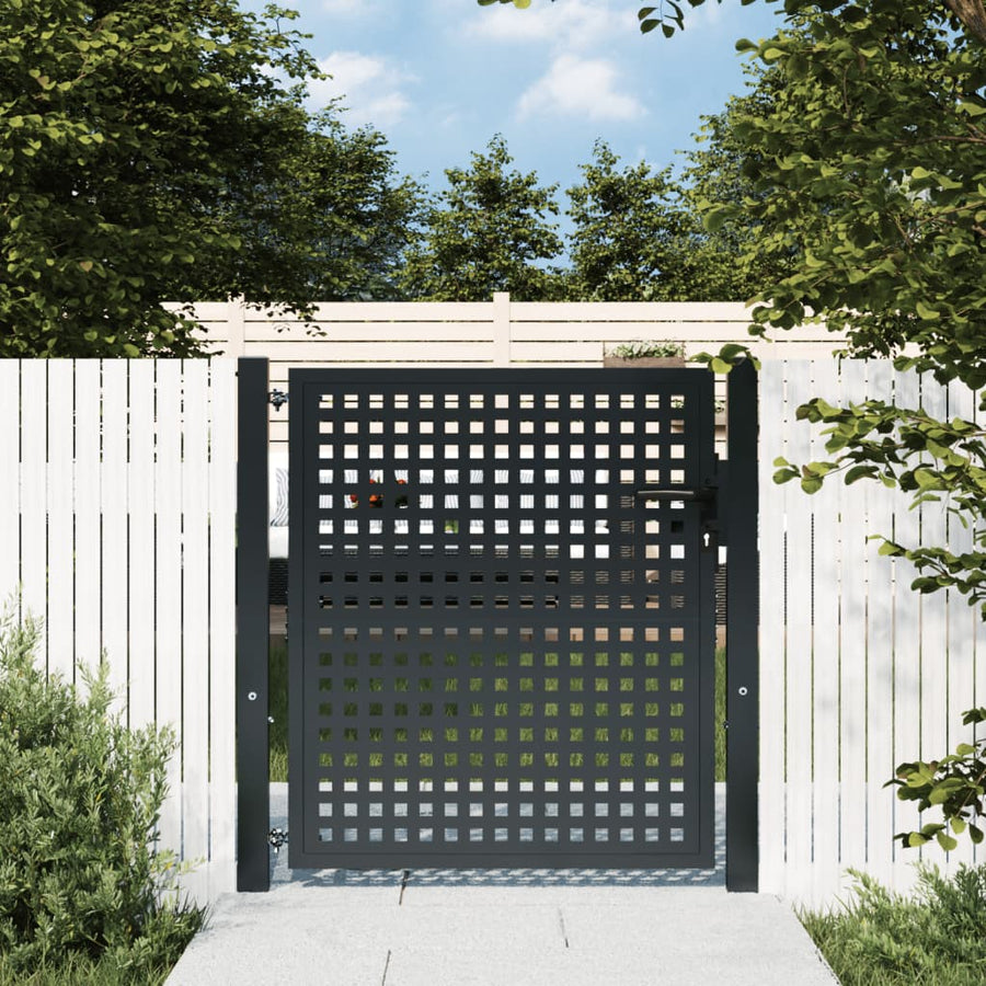 Tuinpoort Antraciet Staal 100 x 100 cm