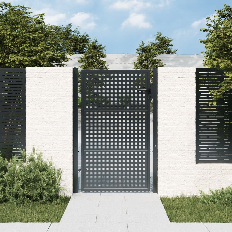 Tuinpoort Antraciet 105X150 Cm Staal 105 x 200 cm