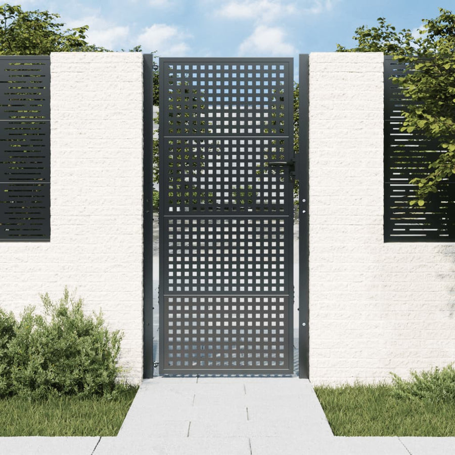 Tuinpoort Antraciet 105X175 Cm Staal 105 x 225 cm