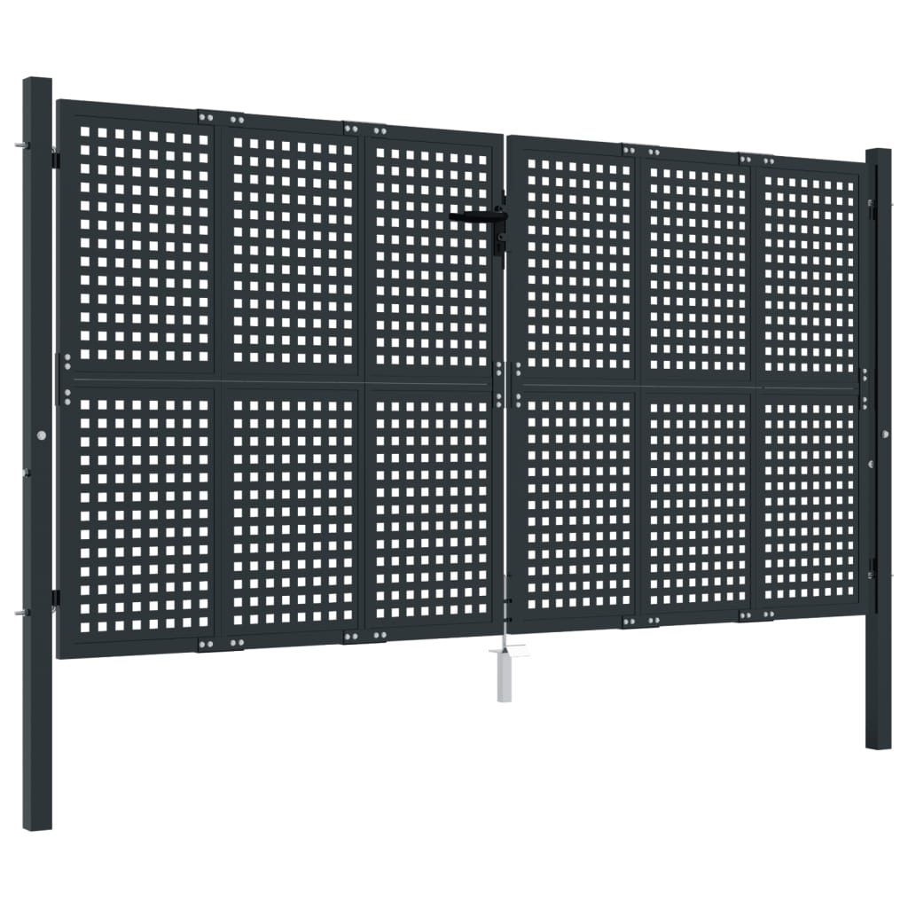 Poort 300X125 Cm Staal Antracietkleurig 300 x 175 cm
