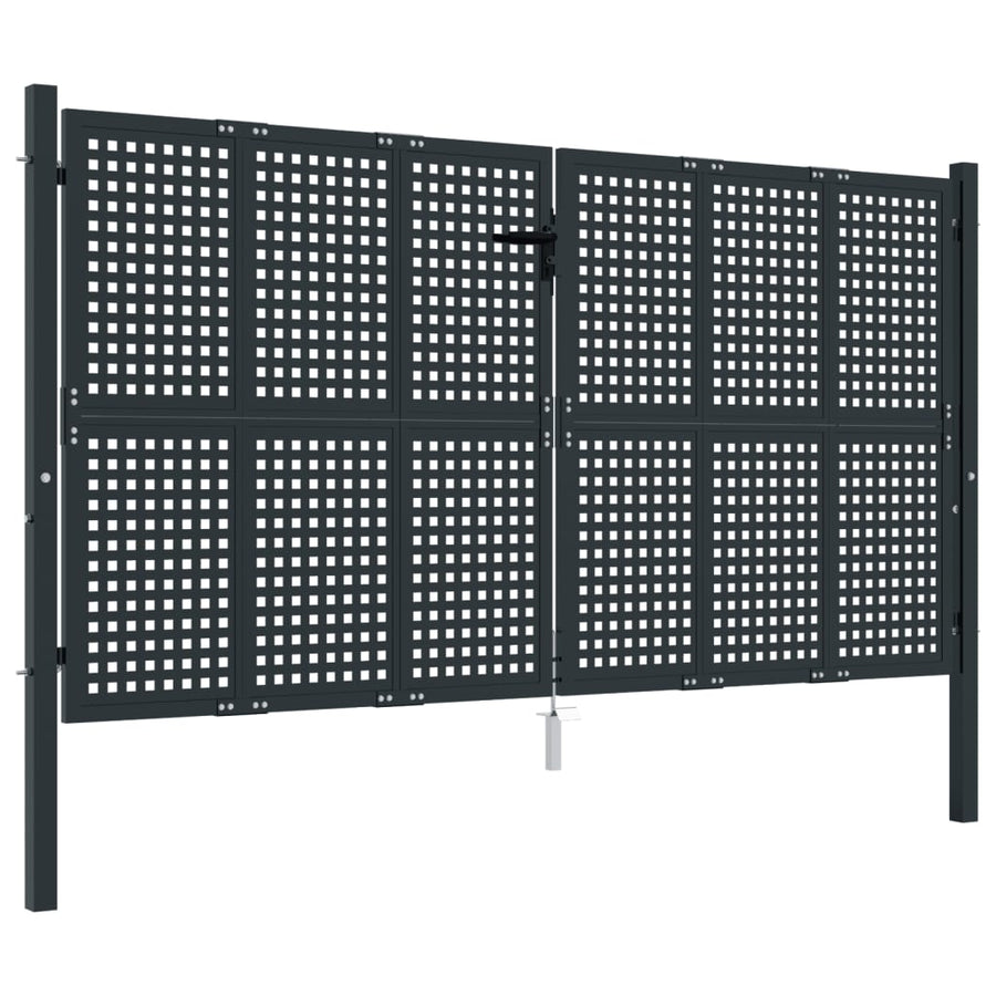 Poort 300X125 Cm Staal Antracietkleurig 300 x 175 cm