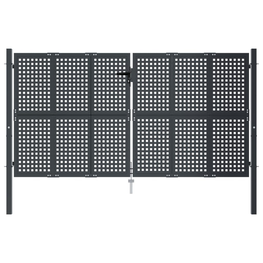 Poort 300X125 Cm Staal Antracietkleurig 300 x 175 cm