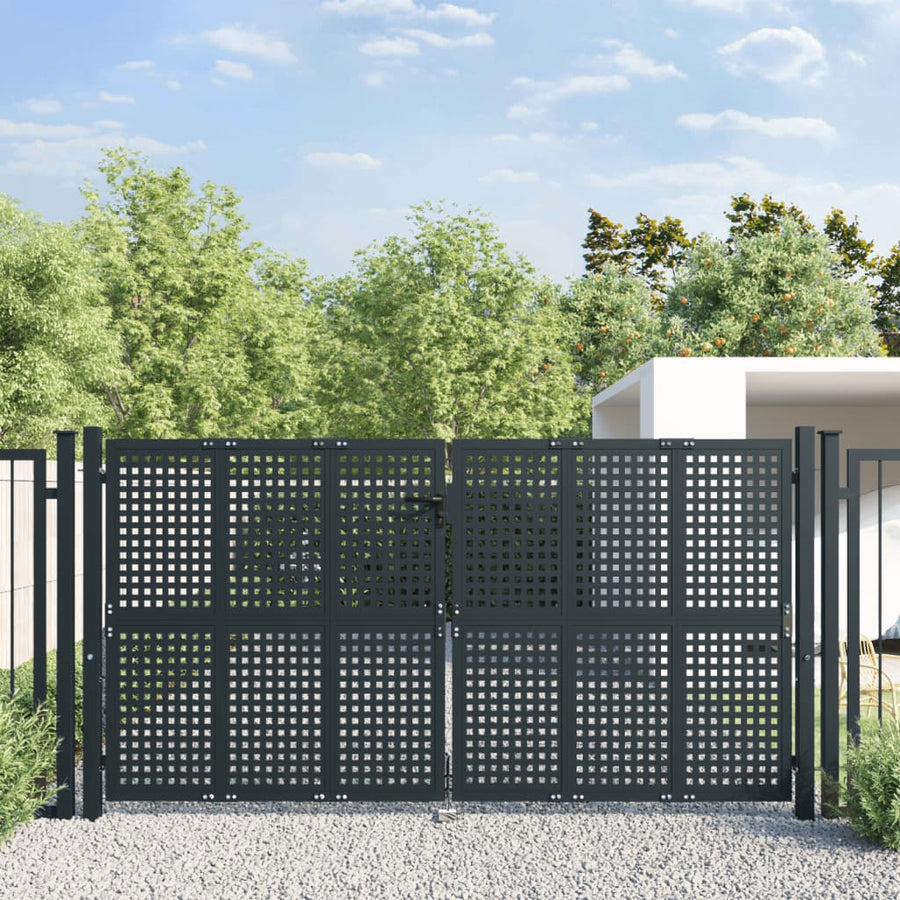 Poort 300X125 Cm Staal Antracietkleurig 300 x 175 cm