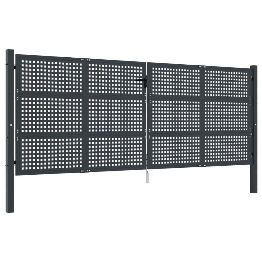 Poort Staal Antracietkleurig 400 x 175 cm