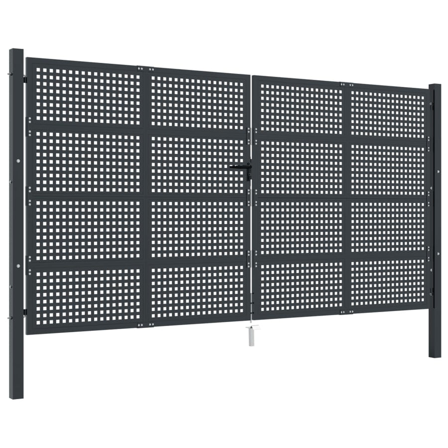 Poort 400X175 Cm Staal Antracietkleurig 400 x 225 cm