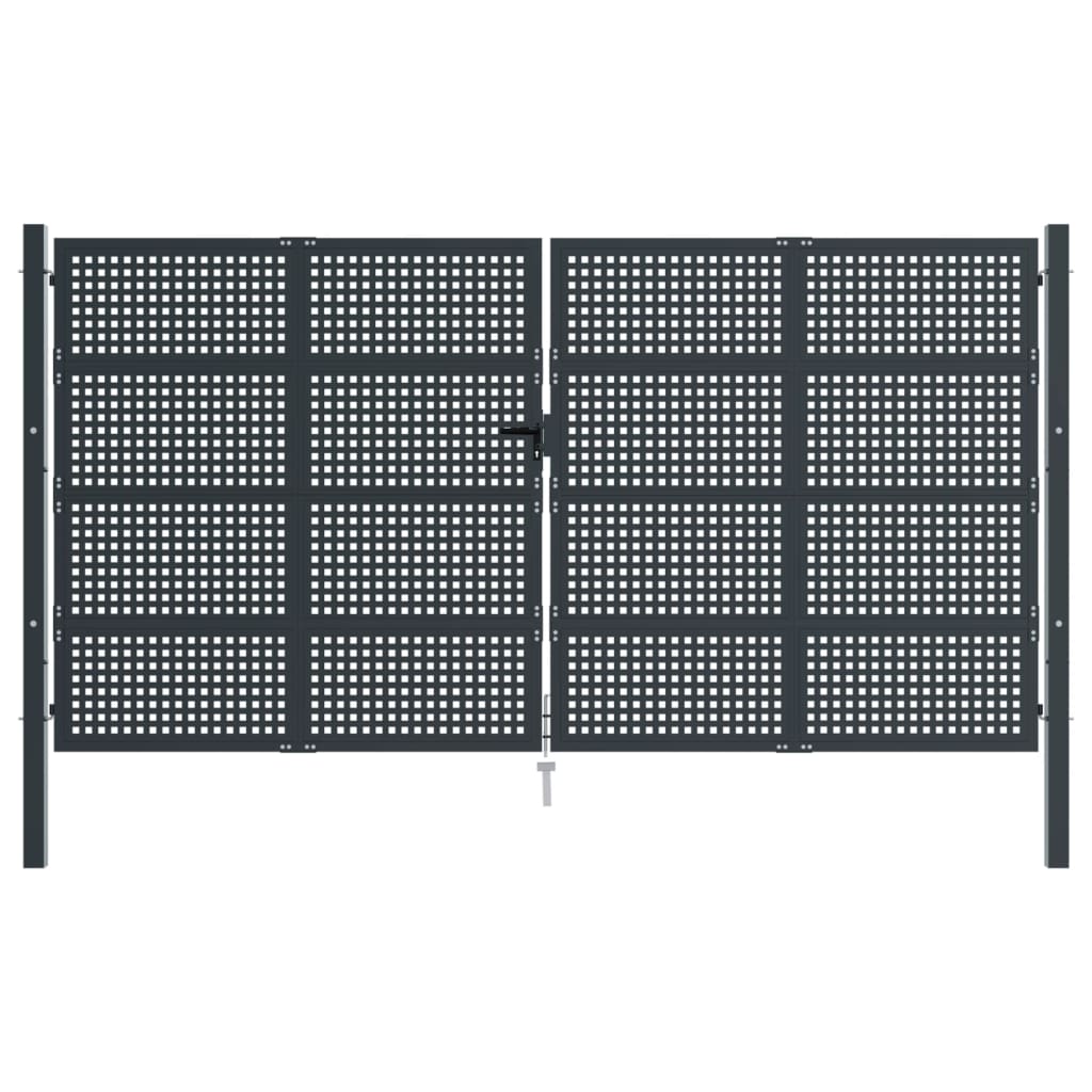 Poort 400X175 Cm Staal Antracietkleurig 400 x 225 cm