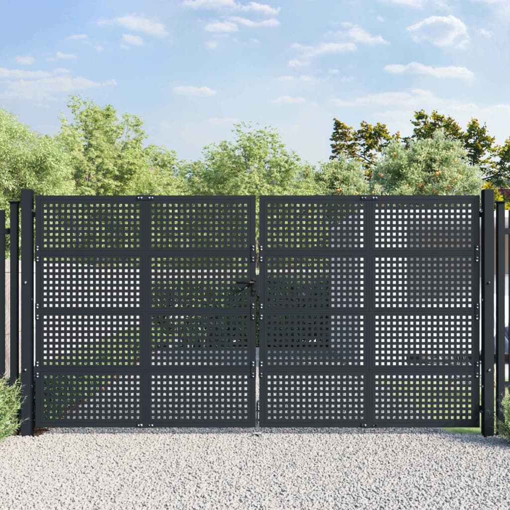 Poort 400X175 Cm Staal Antracietkleurig 400 x 225 cm