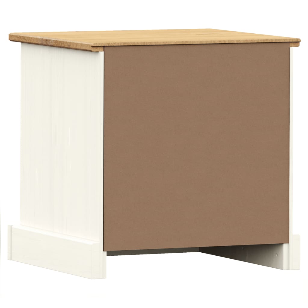 Nachtkastje VIGO 42x35x42 cm massief grenenhout wit