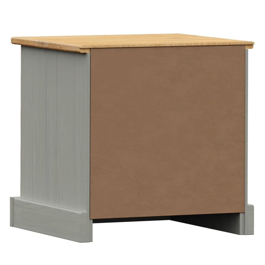 Nachtkastje VIGO 42x35x42 cm massief grenenhout grijs
