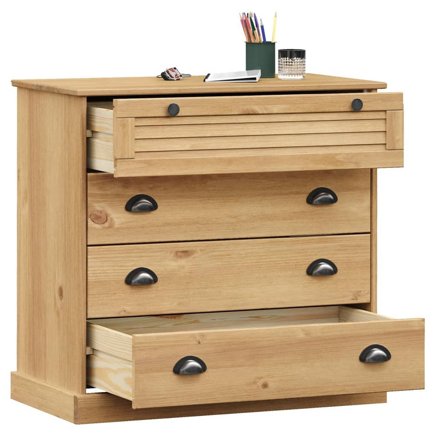 Ladekast Vigo 80X40X76 Cm Massief Grenenhout